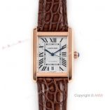 (ER) Swiss Replica Cartier Tank Solo Automatic White Dial Rose Gold Watch 31mm